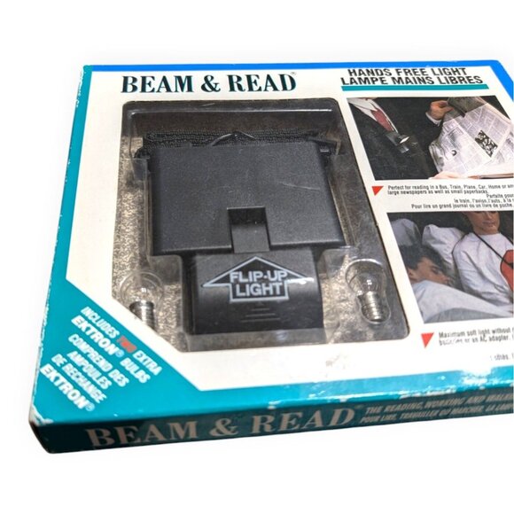 BEAM AND READ Portable Reading Working Light NIB 2 Ektron Extra Bulbs, New - Picture 5 of 6